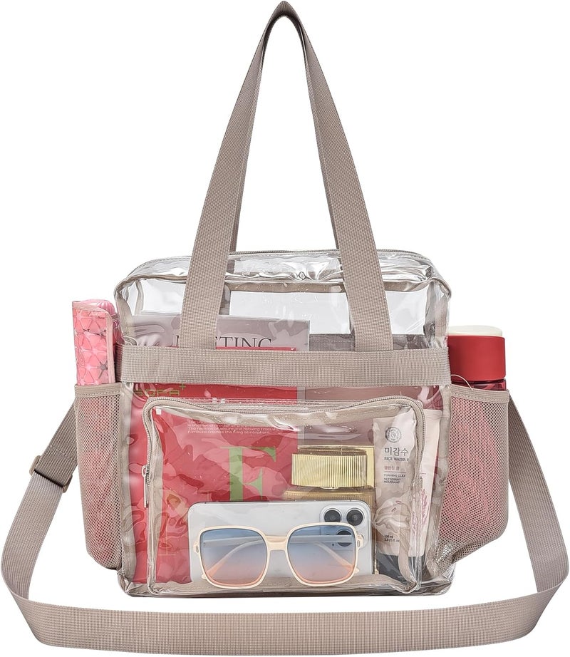 Busiuw Clear Bag for Stadium Events 12x12x6, Clear Bag Clear Tote Bag with Reinforced Straps for Sporting Events Travel - Image 2